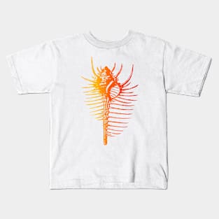 Venus Comb Murex Shell In Sunset Colors Kids T-Shirt